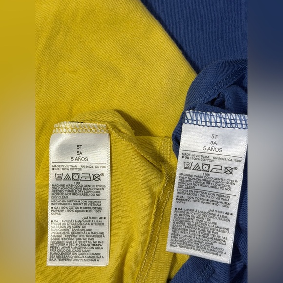 Old Navy Toddler Tank Tops Set Lot of 2 Blue Yellow Sleeveless Shirts 5T NWT - Picture 9 of 9